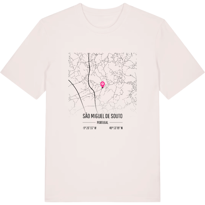 São Miguel de Souto karta t-shirt – t-shirt från PinShirt