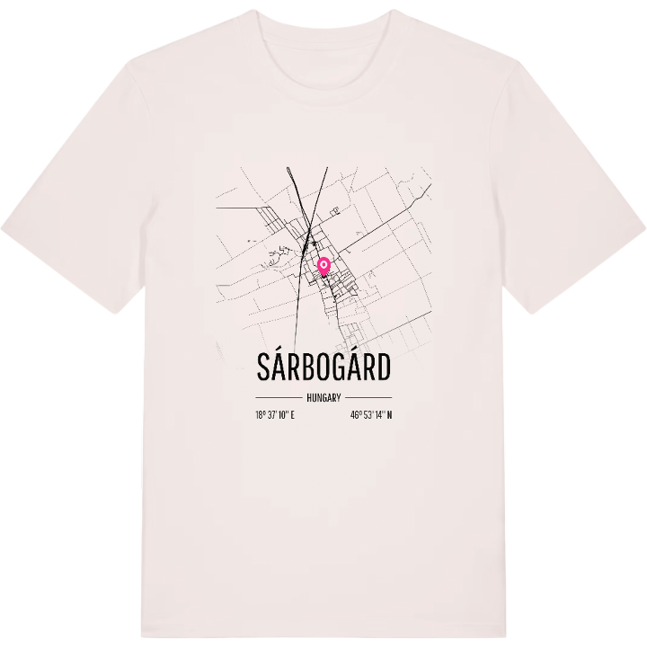 Sárbogárd karta t-shirt – t-shirt från PinShirt