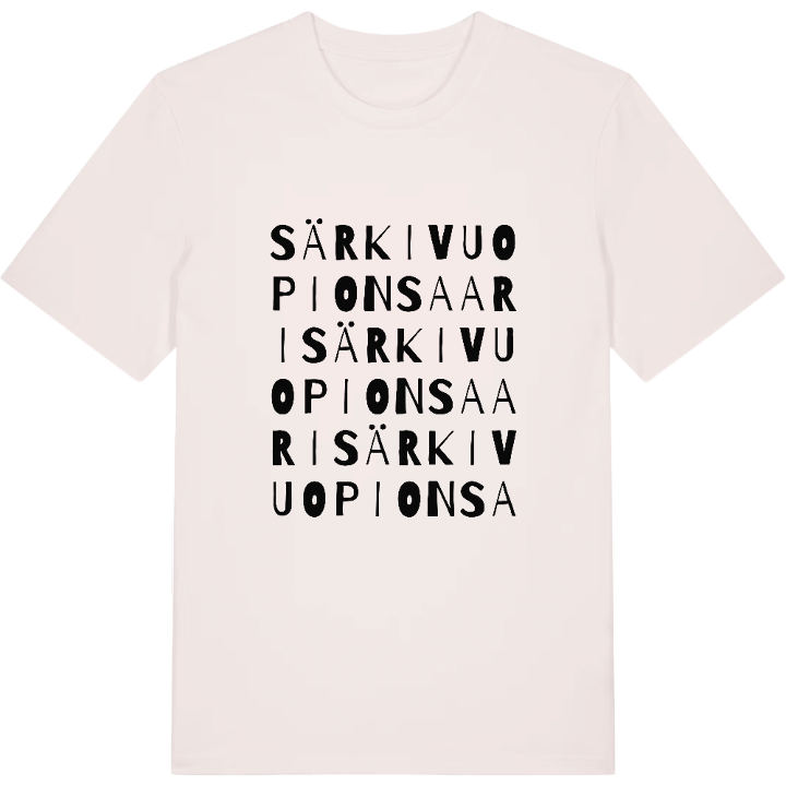 Särkivuopionsaari ordlek t-shirt – t-shirt från PinShirt