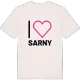 Jag älskar Sarny t-shirt stort tryck