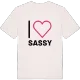 Jag älskar Sassy t-shirt stort tryck