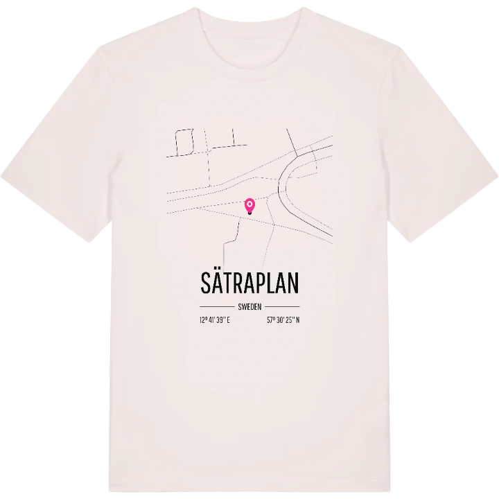 Sätraplan karta t-shirt – t-shirt från PinShirt