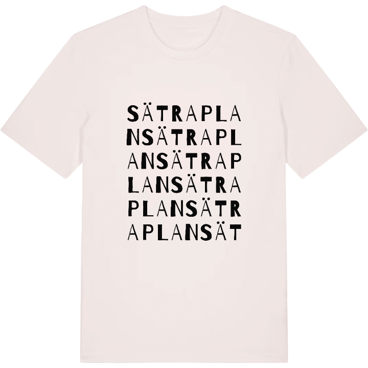 Sätraplan ordlek t-shirt – t-shirt från PinShirt