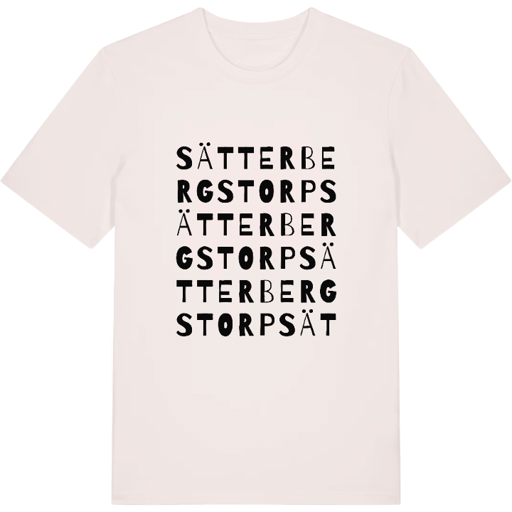 Sätterbergstorp ordlek t-shirt – t-shirt från PinShirt