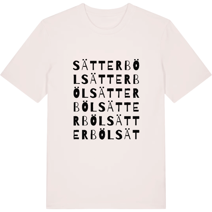 Sätterböl ordlek t-shirt – t-shirt från PinShirt