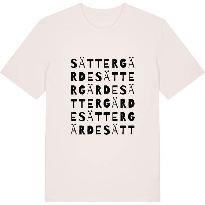 Sättergärde ordlek t-shirt – t-shirt från PinShirt