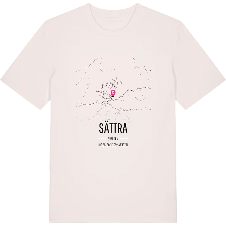 Sättra karta t-shirt – t-shirt från PinShirt