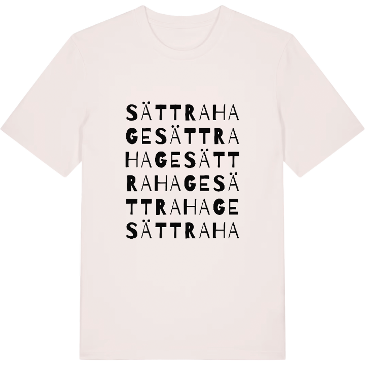 Sättrahage ordlek t-shirt – t-shirt från PinShirt