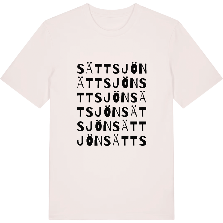 Sättsjön ordlek t-shirt – t-shirt från PinShirt