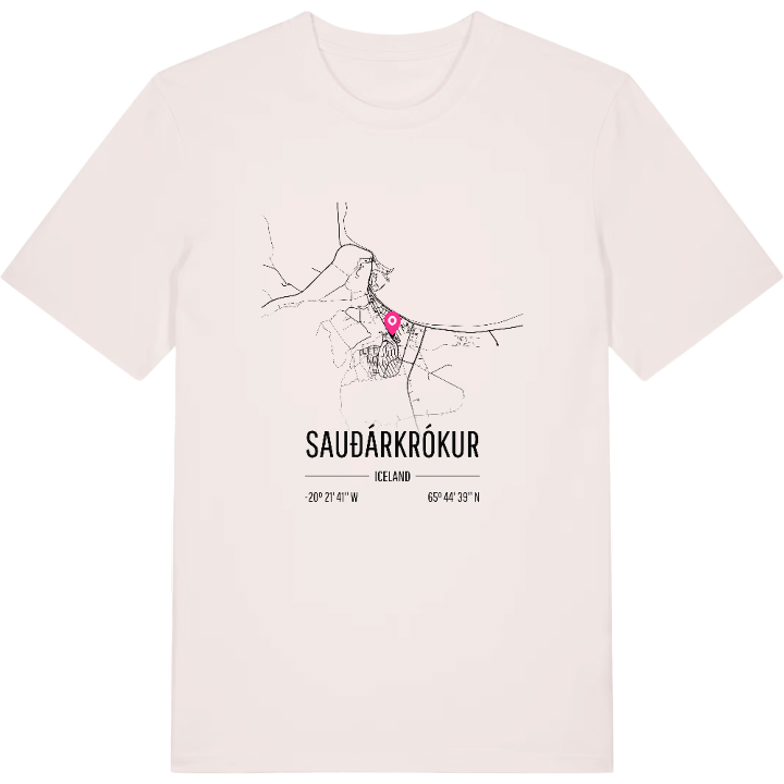 Sauðárkrókur karta t-shirt – t-shirt från PinShirt