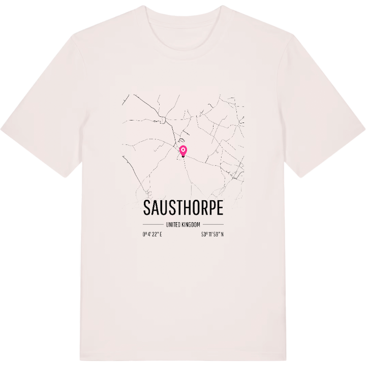 Sausthorpe karta t-shirt – t-shirt från PinShirt