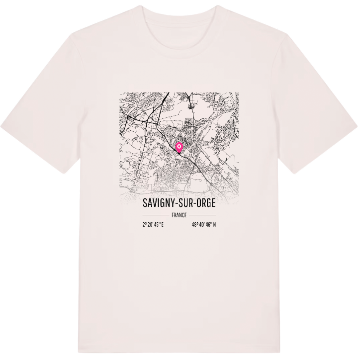 Savigny-sur-Orge karta t-shirt – t-shirt från PinShirt