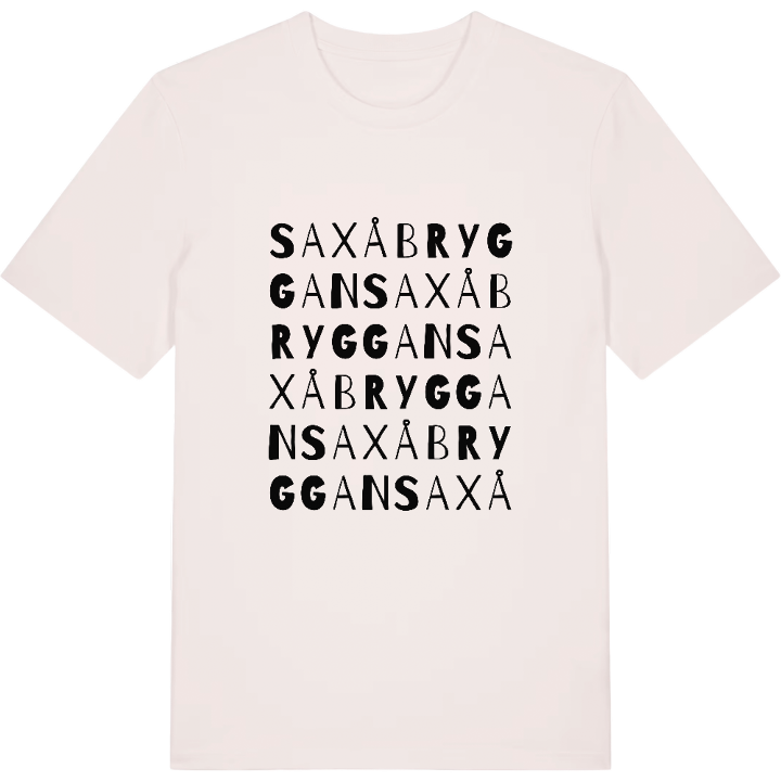 Saxåbryggan ordlek t-shirt – t-shirt från PinShirt