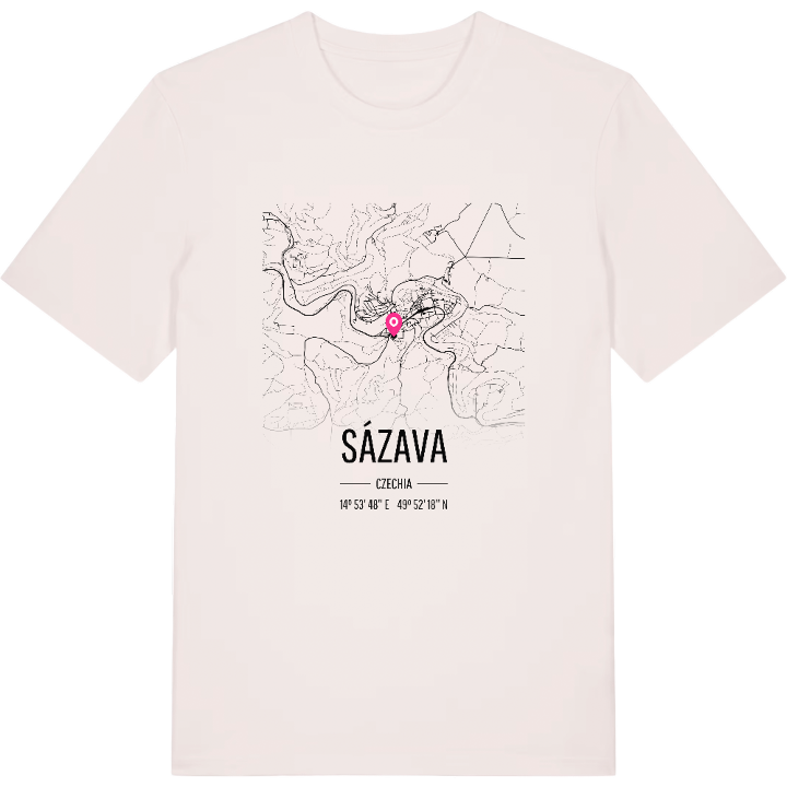 Sázava karta t-shirt – t-shirt från PinShirt