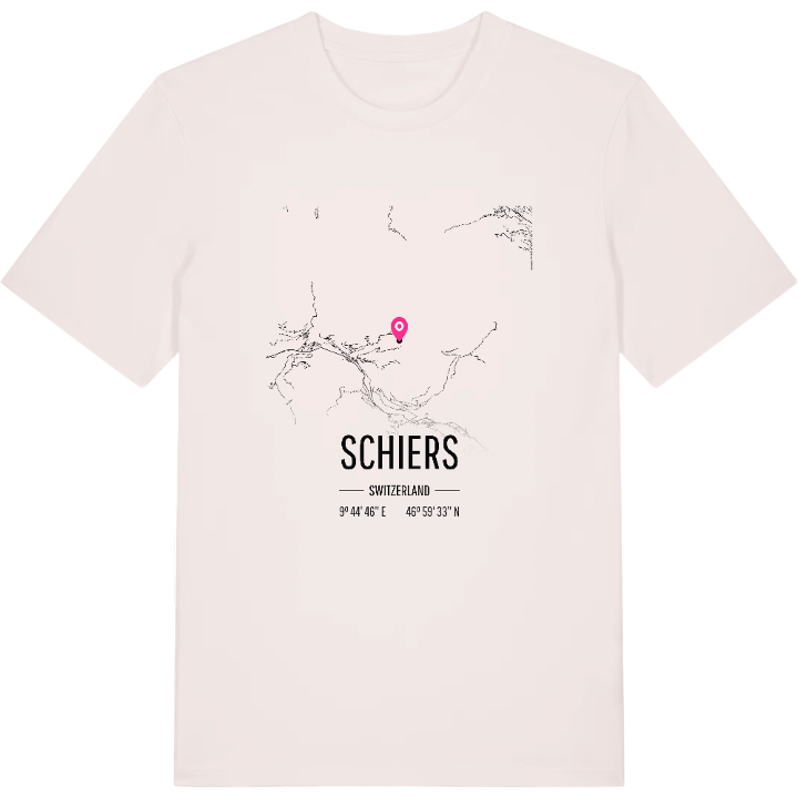Schiers karta t-shirt – t-shirt från PinShirt