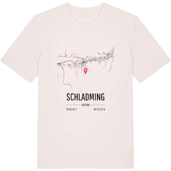 Schladming karta t-shirt – t-shirt från PinShirt