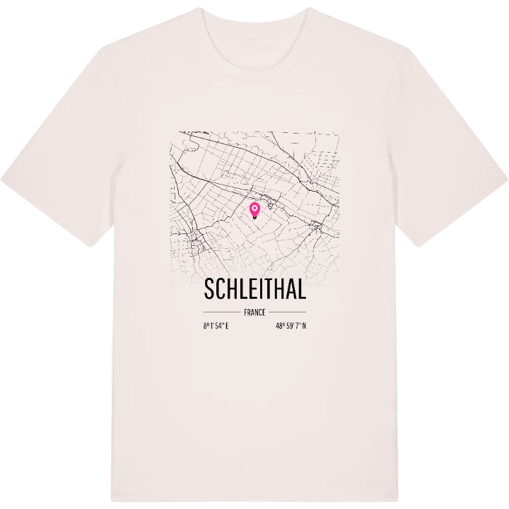 Schleithal karta t-shirt – t-shirt från PinShirt