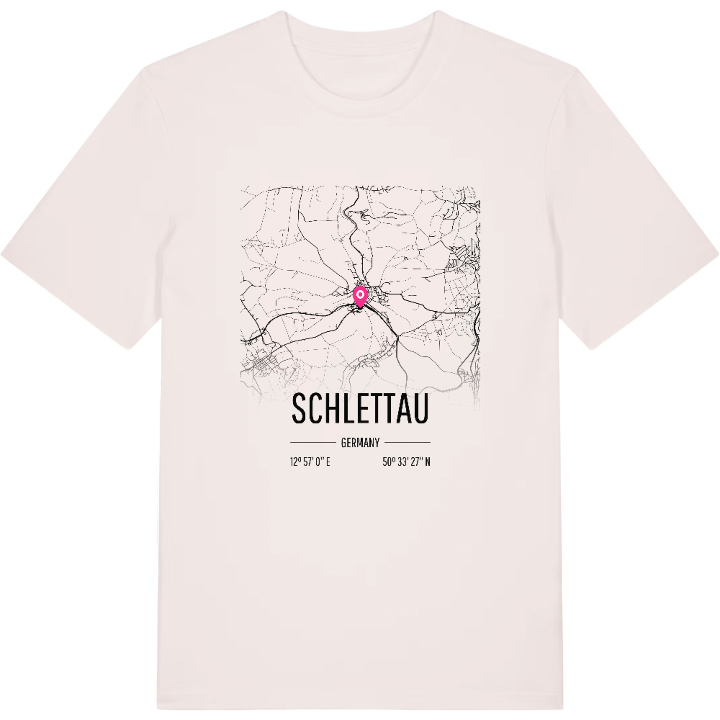 Schlettau karta t-shirt – t-shirt från PinShirt