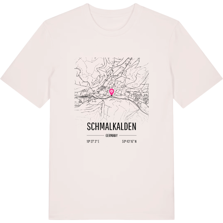 Schmalkalden karta t-shirt – t-shirt från PinShirt
