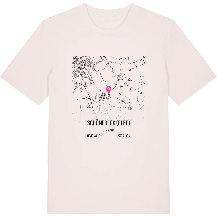 Schönebeck (Elbe) karta t-shirt – t-shirt från PinShirt