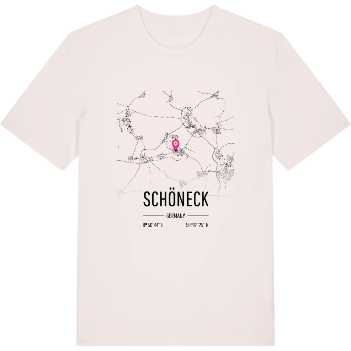 Schöneck karta t-shirt – t-shirt från PinShirt