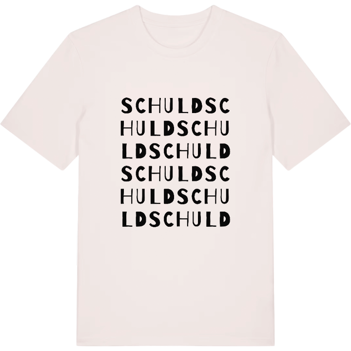 Schuld ordlek t-shirt – t-shirt från PinShirt