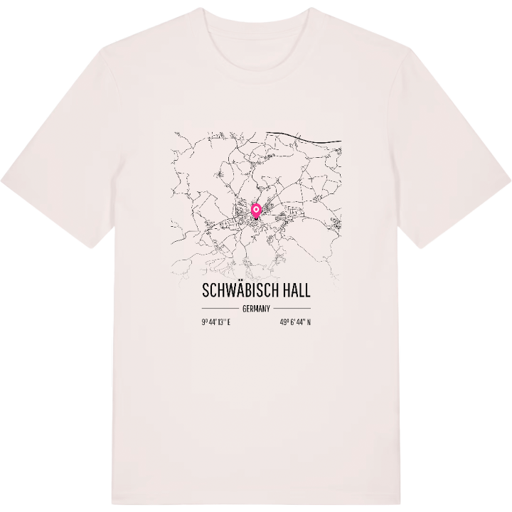 Schwäbisch Hall karta t-shirt – t-shirt från PinShirt
