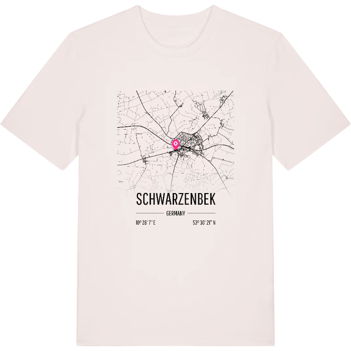 Schwarzenbek karta t-shirt – t-shirt från PinShirt