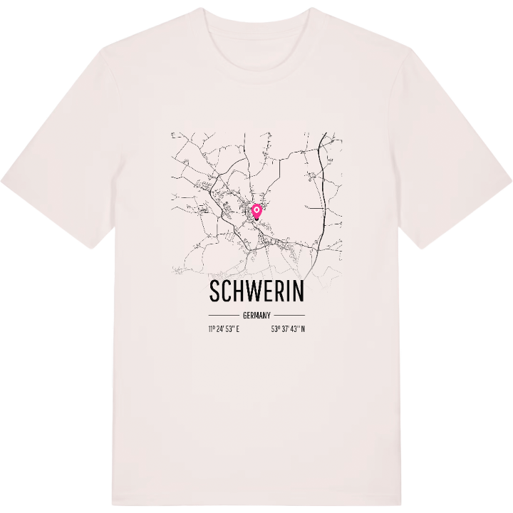Schwerin karta t-shirt – t-shirt från PinShirt
