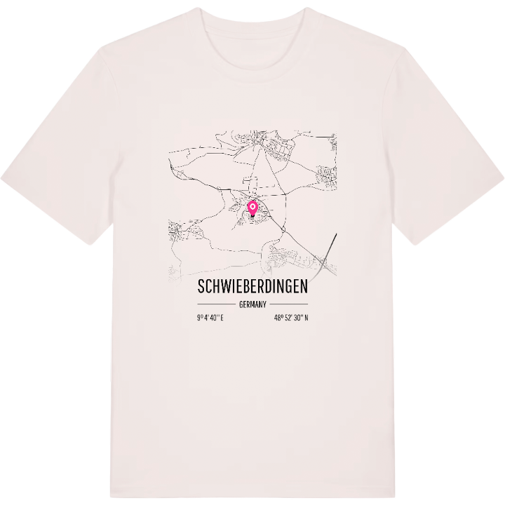 Schwieberdingen karta t-shirt – t-shirt från PinShirt