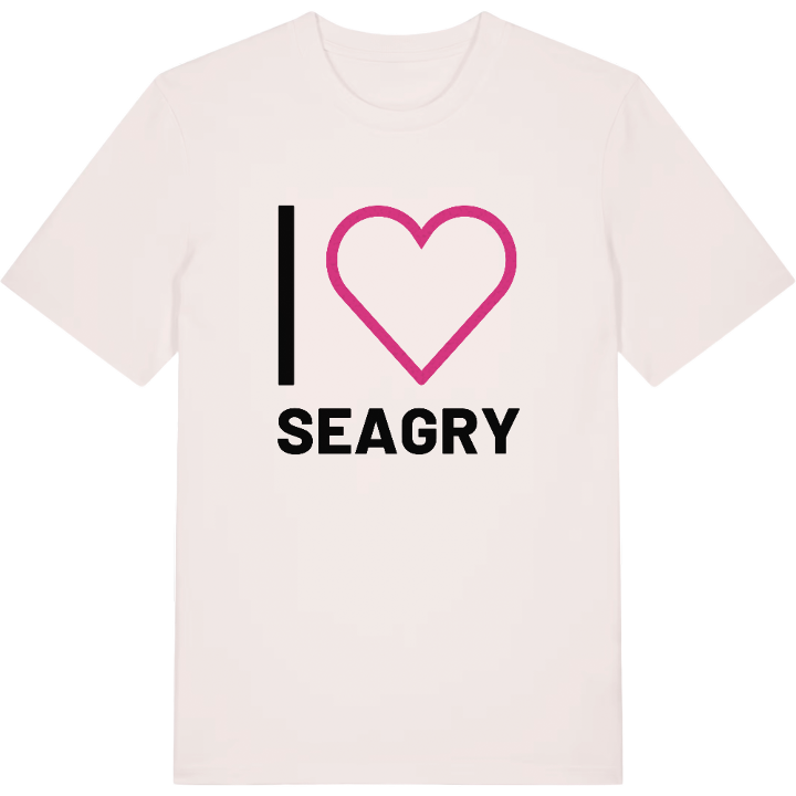 Jag älskar Seagry t-shirt stort tryck – t-shirt från PinShirt