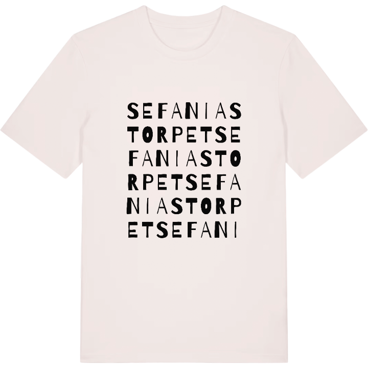 Sefaniastorpet ordlek t-shirt – t-shirt från PinShirt
