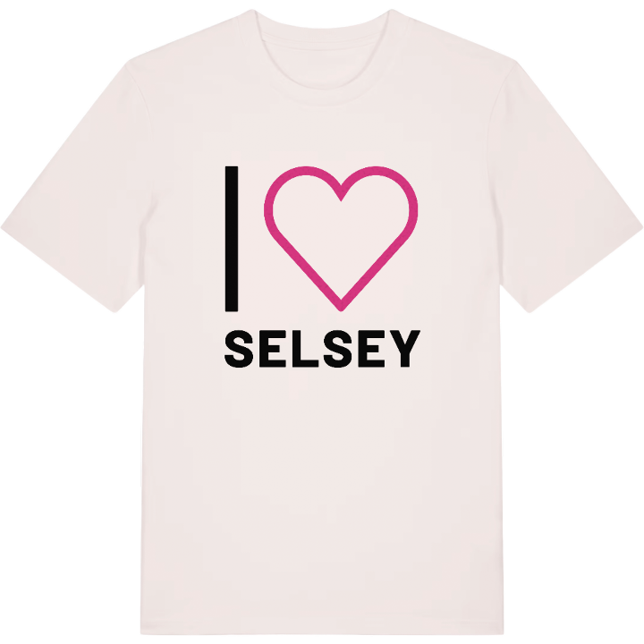 Jag älskar Selsey t-shirt stort tryck – t-shirt från PinShirt