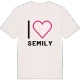 Jag älskar Semily t-shirt stort tryck