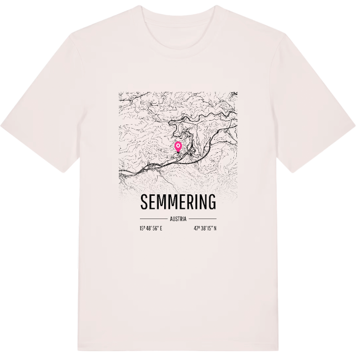 Semmering karta t-shirt – t-shirt från PinShirt