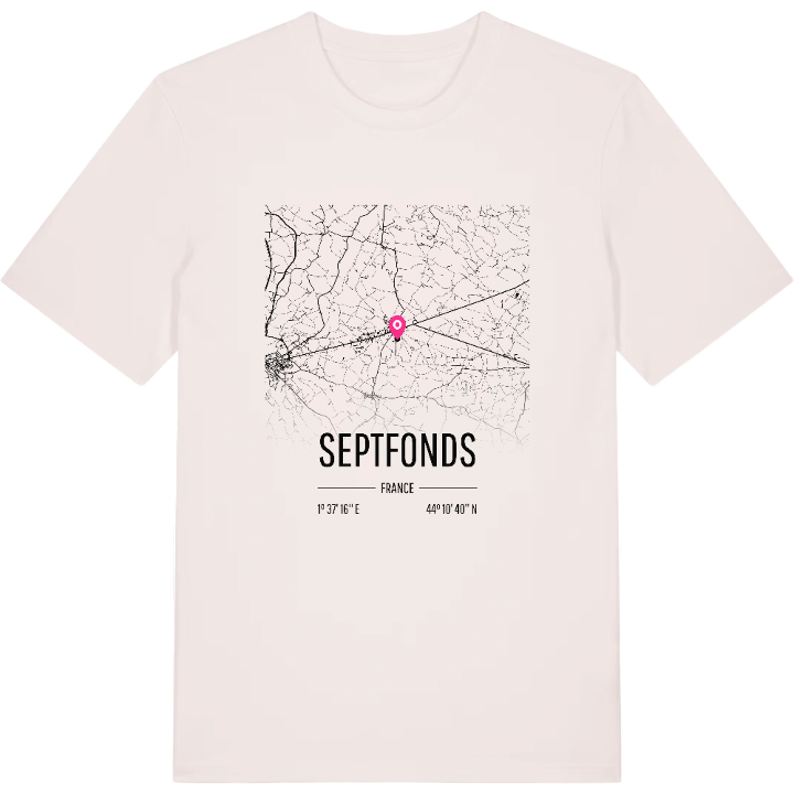 Septfonds karta t-shirt – t-shirt från PinShirt