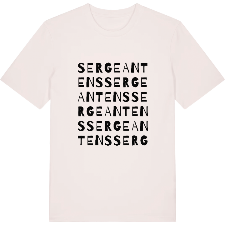 Sergeantens ordlek t-shirt – t-shirt från PinShirt