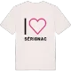 Jag älskar Sérignac t-shirt stort tryck