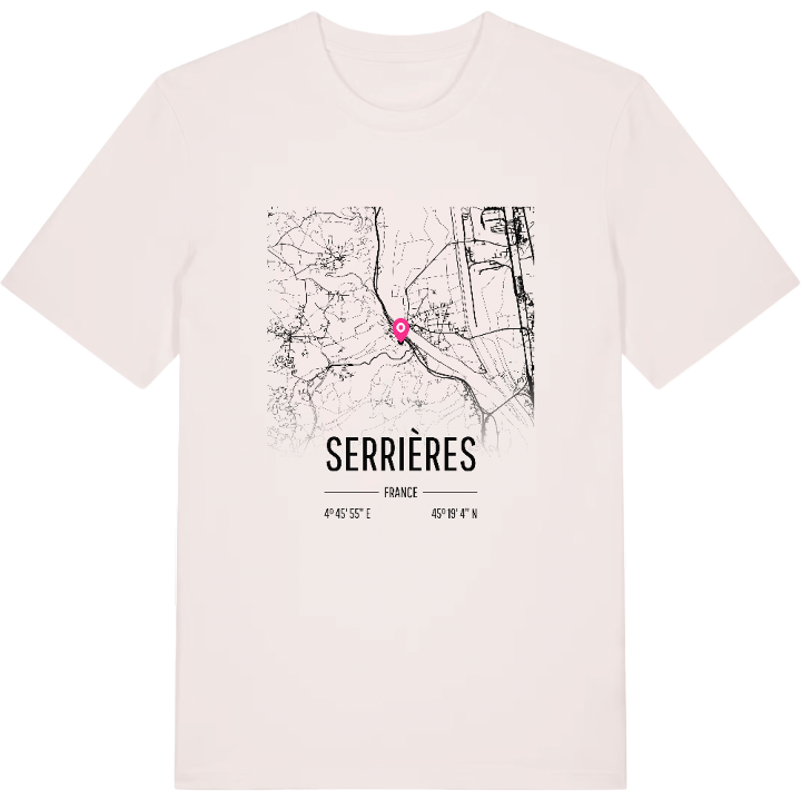 Serrières karta t-shirt – t-shirt från PinShirt