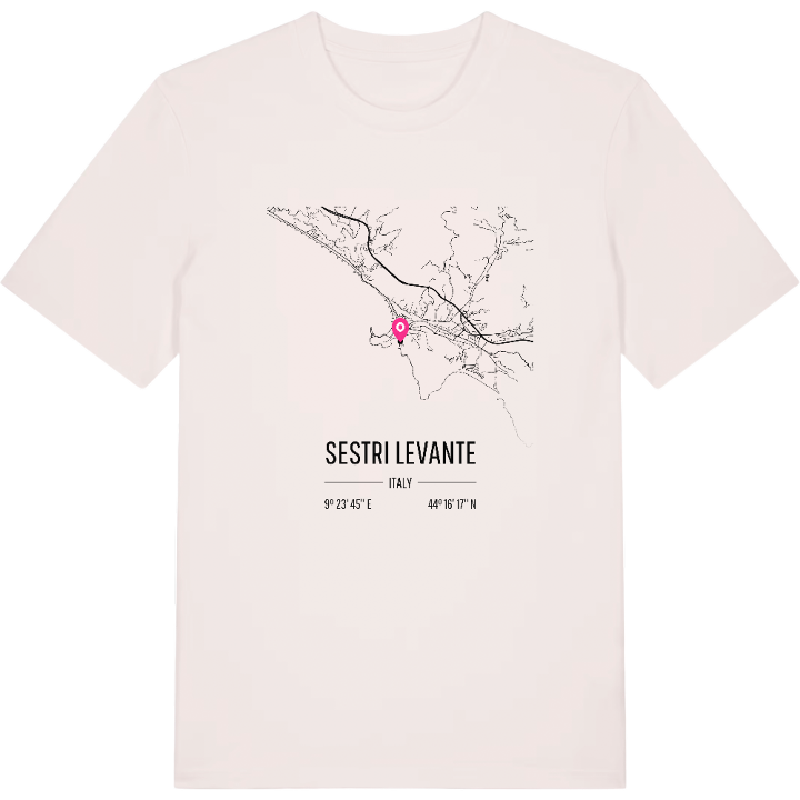 Sestri Levante karta t-shirt – t-shirt från PinShirt