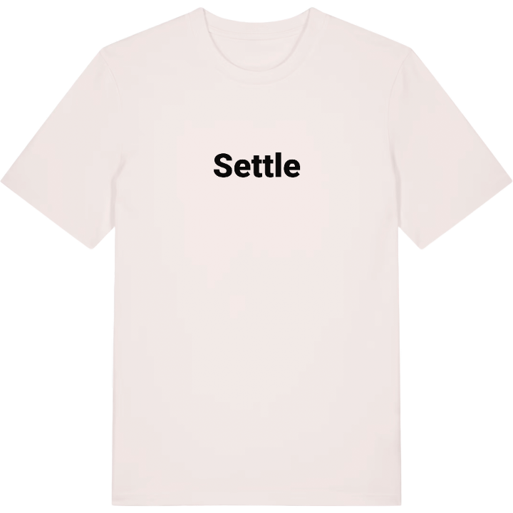 Settle fetstil t-shirt – t-shirt från PinShirt