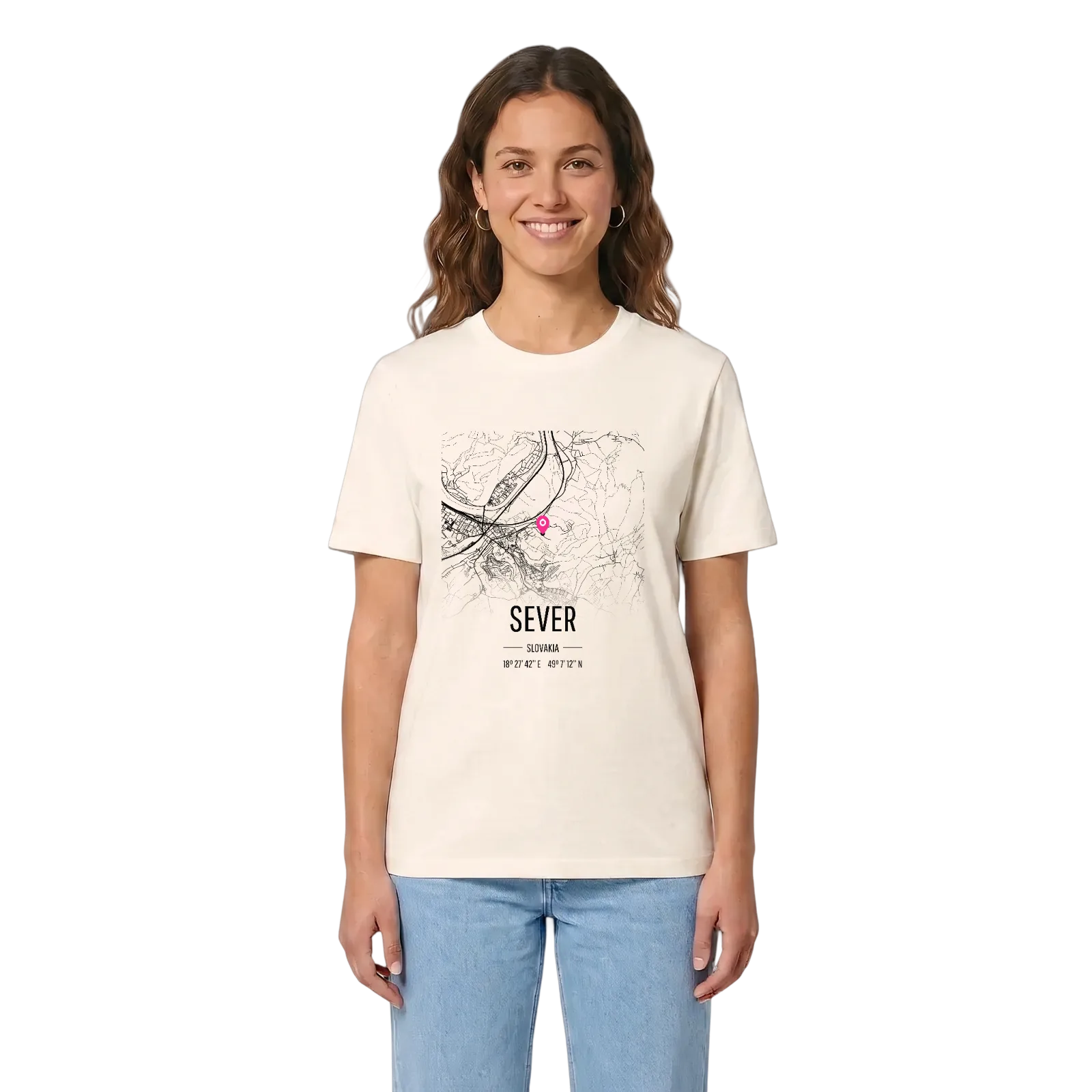 Sever karta t-shirt – Vintage White, i miljö