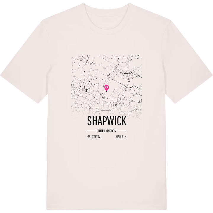 Shapwick karta t-shirt – t-shirt från PinShirt