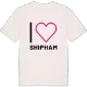 Jag älskar Shipham t-shirt stort tryck