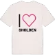 Jag älskar Sholden t-shirt stort tryck