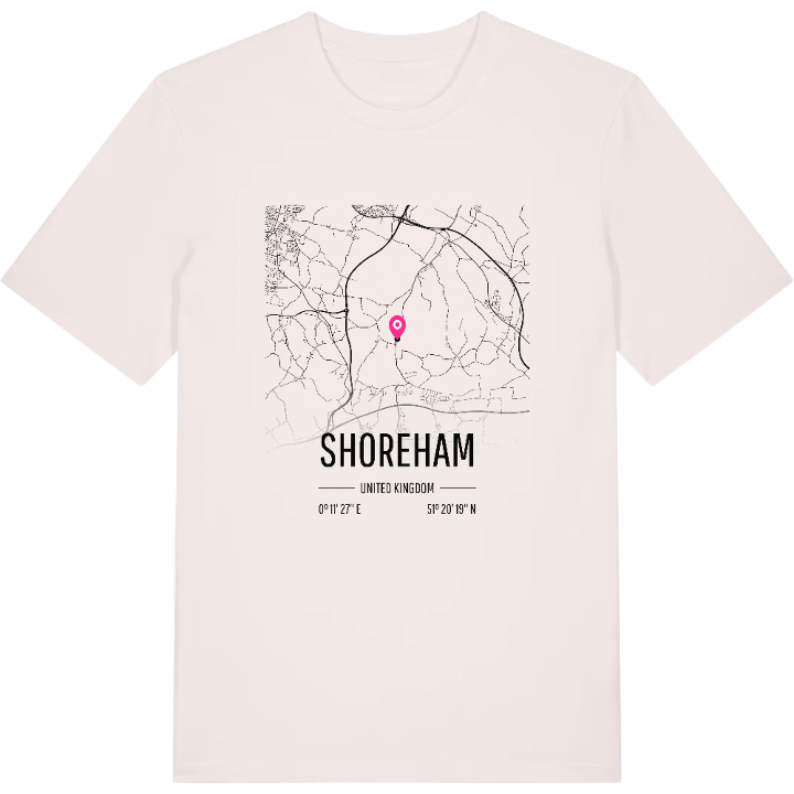Shoreham karta t-shirt – t-shirt från PinShirt