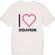Jag älskar Sidamon t-shirt stort tryck
