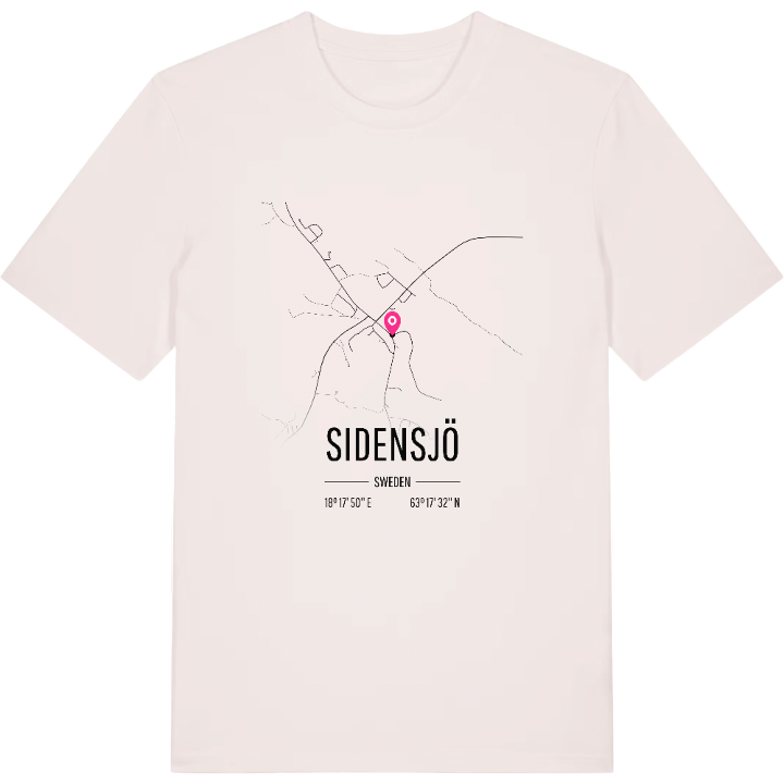 Sidensjö karta t-shirt – t-shirt från PinShirt