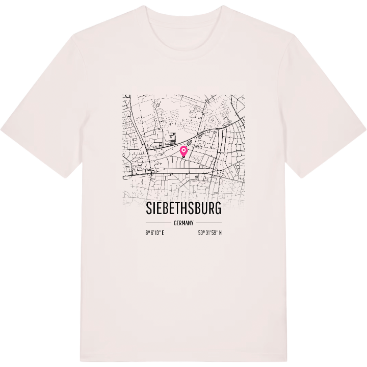 Siebethsburg karta t-shirt – t-shirt från PinShirt