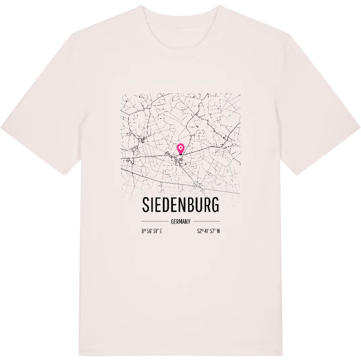 Siedenburg karta t-shirt – t-shirt från PinShirt